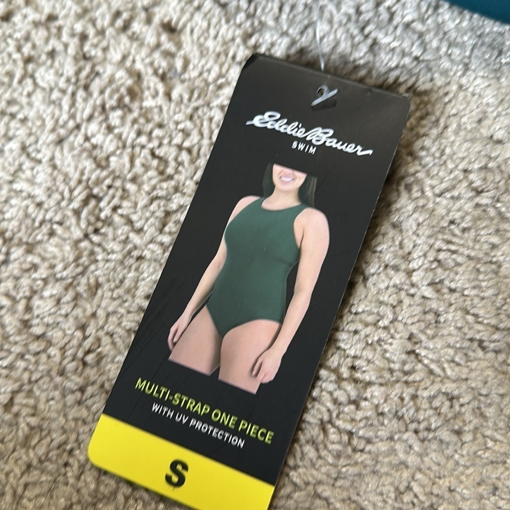 Eddie Bauer Multi Strap One Piece Green Swimsuit Small NWt - Picture 5 of 5